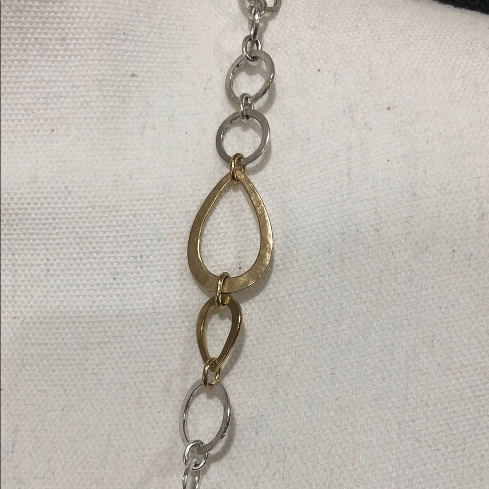 Stella & Dot Eternity Gold and Silver Teardrop Necklace - Picture 5 of 6